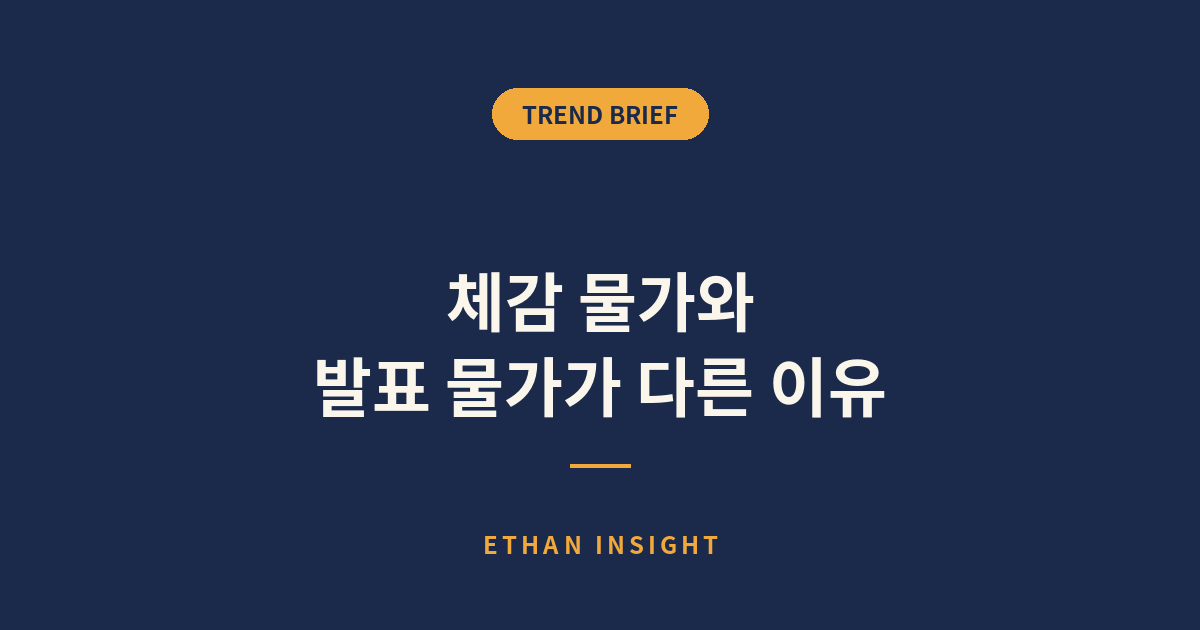 체감 물가와 공식 물가 지표의 차이