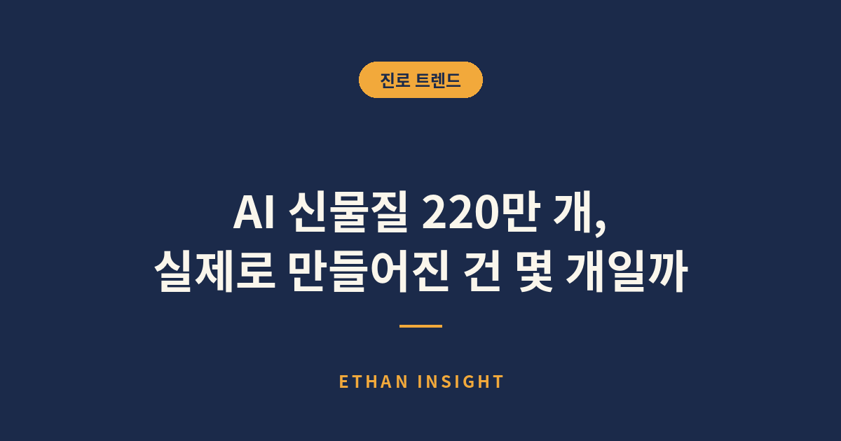 AI가 예측한 신물질 구조와 실험 검증의 간극
