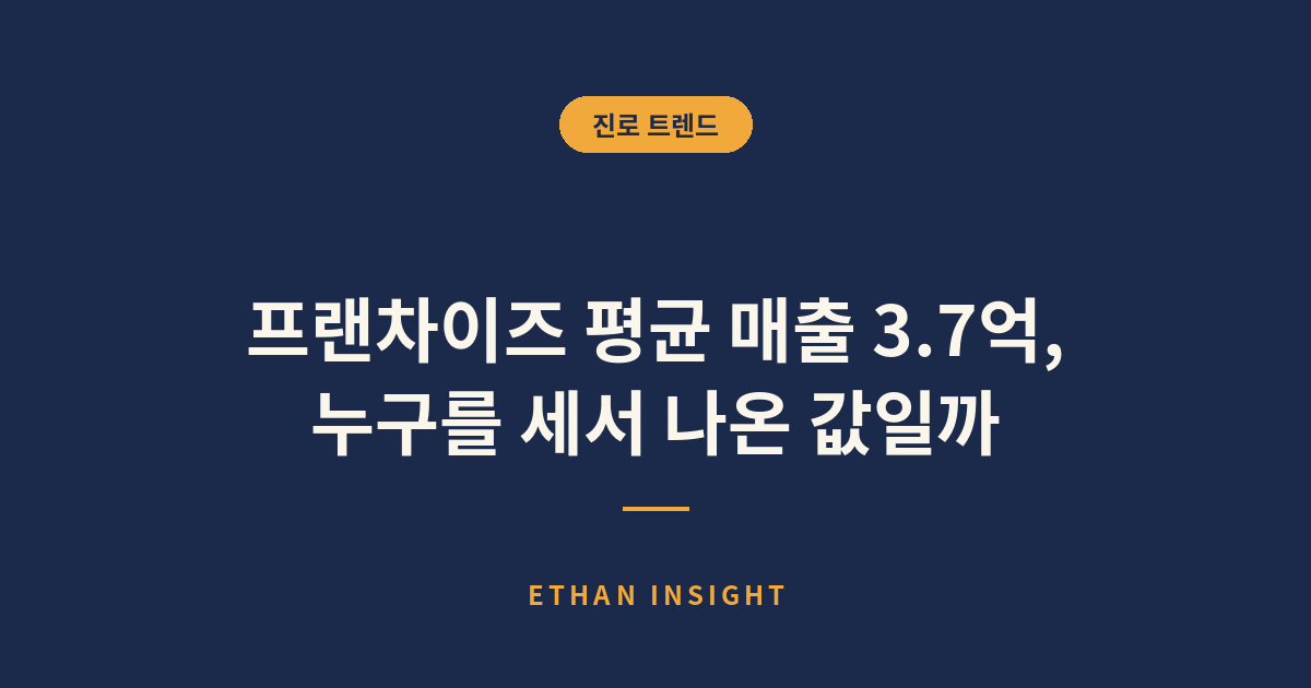 프랜차이즈 가맹점 평균 매출을 읽는 기준